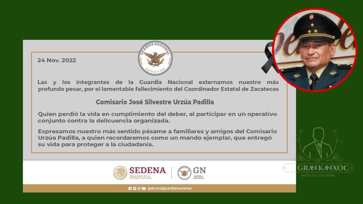 Pierde la vida el General José Silvestre Urzúa Padilla, Coordinador de la Guardia Nacional